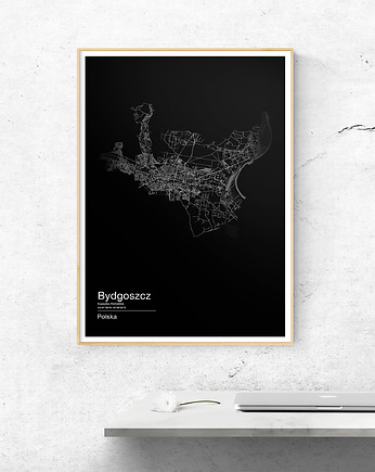 Plakat Mapa minimalistyczna - Bydgoszcz, Peszkowski Graphic