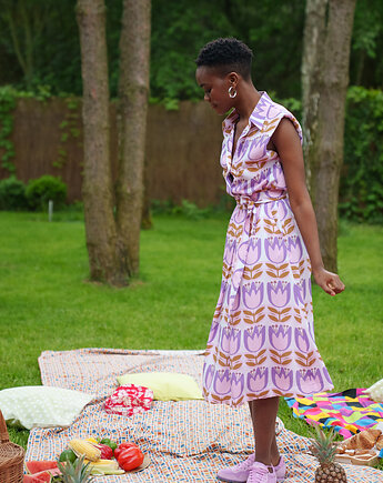 Lavender Garden Dress, Bucle