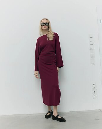 Sukienka Moved mauve wine, Patchouli