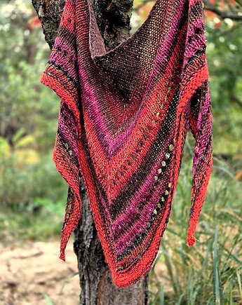 Owoce lasu 2 / chusta z Noro, agat handmade