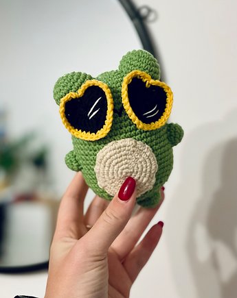 Żabka na szydełku, prezent dla dziecka, prezent na walentynki, HANDMADE crochet by Klaudia