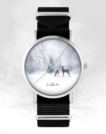 Zegarek - Sarenki - czarny, nylonowy, yenoo