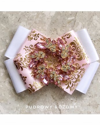 Brosza  z Wieńcem z kwiatów  NEW, Pudrowy Różowy