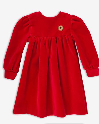 Czerwona Aksamitna Sukienka Dla Dziewczynki, Lololoon