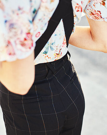 Spodnie ogrodniczki z cienkiej wełny, GiaMore