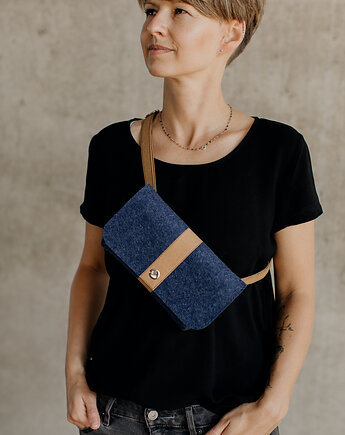 Marmollada - torebka filcowa nerka INDYGO + b, marmollada