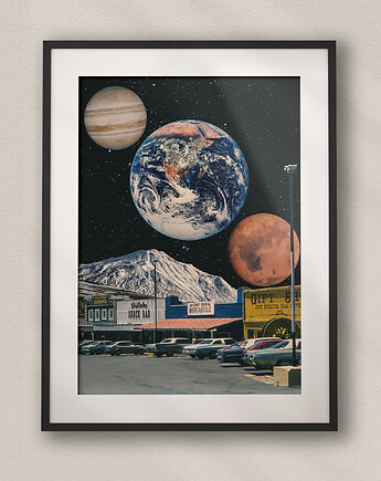 Plakat Amerykański Sen - Kolaż Fine Art - Dekoracja Ścienna Do Salonu, DAPIDOKA