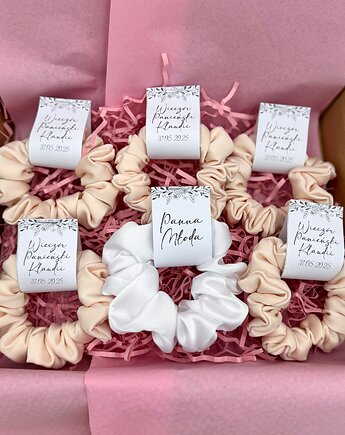 Wieczór Panieński Scrunchies z personalizacją, wu handmade