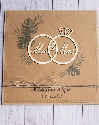 Kartka w pudełku : monstera eko III, kaktusia