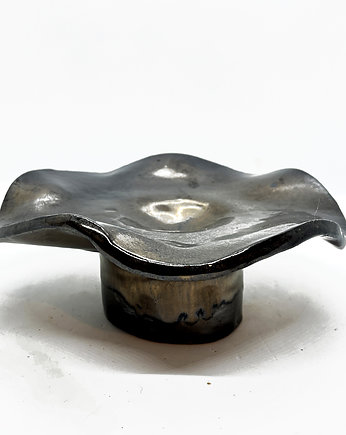 Ceramiczny, ręcznie formowany świecznik, Czechy 1992 rok., OKAZJE - Prezent na Rocznice ślubu