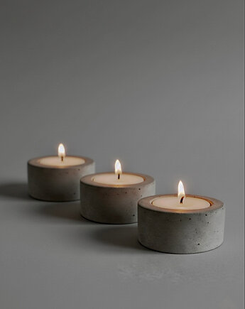 Minimalistyczna świeca sojowa "Tealight", Zestaw 3 szt., Savoire
