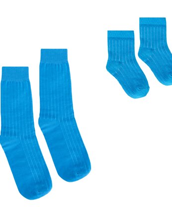 Niebieskie skarpety w prążki dla Taty i Niemowlaka, FAVES. Socks&Friends