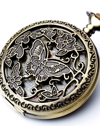 Zegarek mechaniczny wisior MotyLove - Drobiny Czasu + Pudełko, DROBINY CZASU