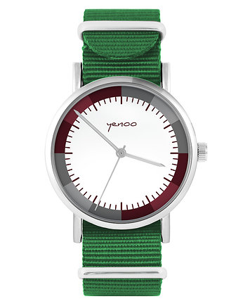 Zegarek - Classic Wine - zielony, nylonowy, yenoo