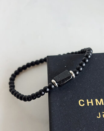 Bransoletka męska  Turmalin ochrona, Chmolowska Jewellery