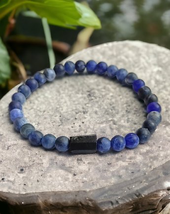 WYSYŁKA 24H : Męska : sodalit & turmalin : ochronne bransoletki, kaktusia