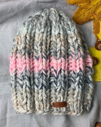 Czapka beanie wełna 100%, NoToCo handmade