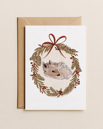 Kartka świąteczna z sarenką, Mint In Paper