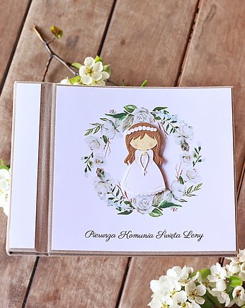 Biała piwonia. Album komunijny dla dziewczynki, papierkarnia