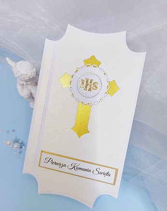 Kartka komunijna, pamiątka komunijna, Pierwsza Komunia Świeta, Card Design World