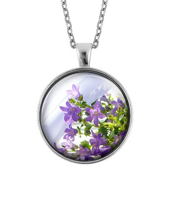 Medalion - Fioletowe kwiaty - duży, yenoo