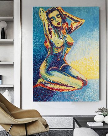 Duży obraz olej na płótnie akt naga kobieta postimpresjonizm, alice oil on canvas