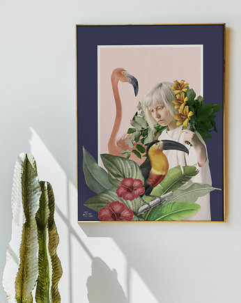 Plakat "Flamingo Girl", Taku Studio