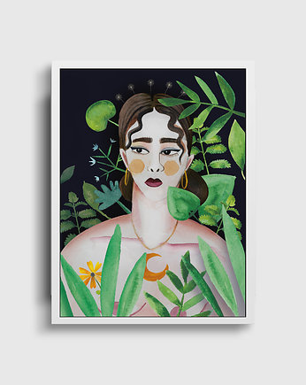 Plakat Dziewczyna w ogrodzie 30x40 cm, Pola Białkowska