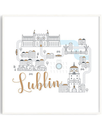 Lublin plakat 40x40 cm, Cyrografik