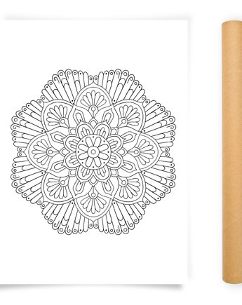 Plakat do Kolorowania Mandala 50x70cm, Anna Grunduls Design