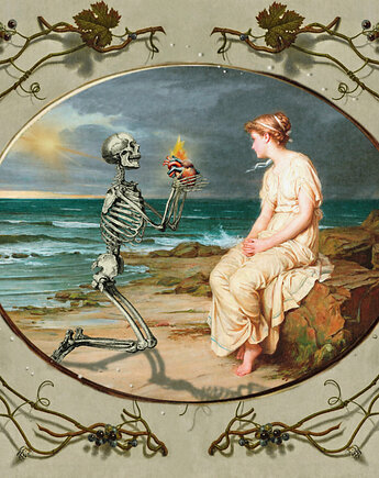 Plakat Fine Art giclee kolaż UNTIL DEATH, ma illustories