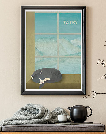 Tatry - zima w górach - plakat 50x70 cm, minimalmill