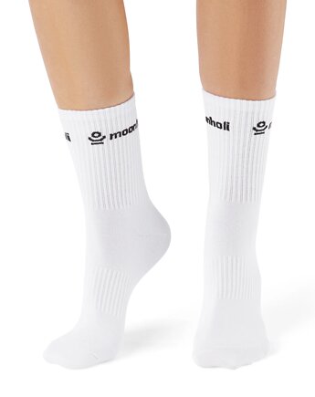 Skarpetki do jogi/pilates/fitness  IDEAL GRIP - creamy white, Moonholi