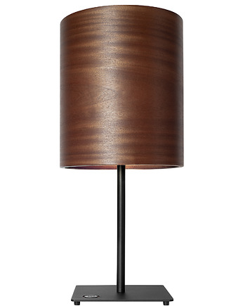 Lampa stołowa LEEA - Black Sapeli Table. Naturalny fornir sapele., LEEA lamps