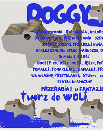 Doggy biały  tekton  dla starszych maluchów, LABORATORYART