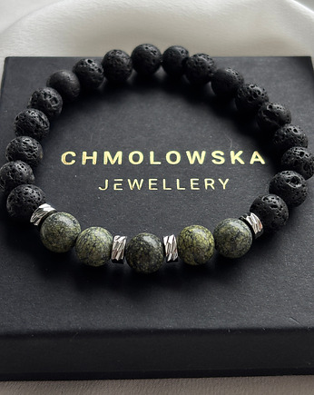Bransoletka  męska Serpentynit, Chmolowska Jewellery