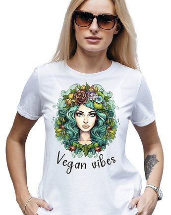 Koszulka weganka vegan vibes t-shirt, EvienArt