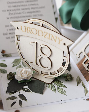 18 urodziny, exploding box, kartka 3d osiemnastka, Papiernik