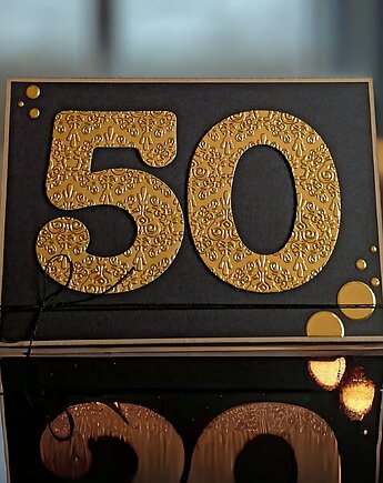 KARTKA A5 z Twoimi życzeniami : glam : 50 urodziny, kaktusia