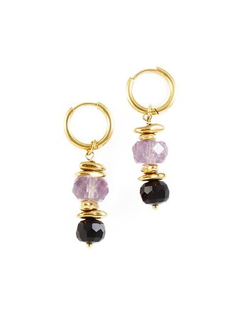 Kolczyki koła o wyjątkowym szlifie Ametystu, Kulka Bransoletki