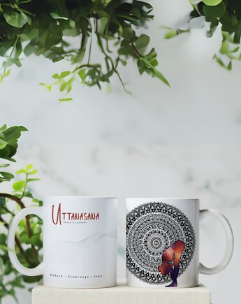 Kubek z mandalą "Mandala Uttanasana 1", anna marczewska