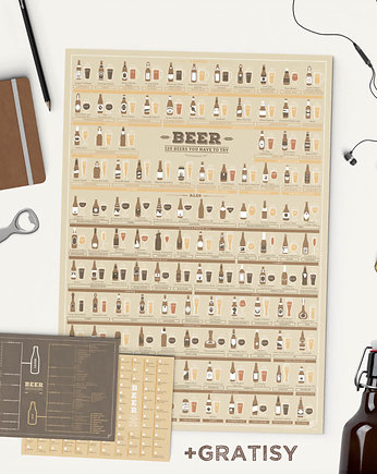120 Beers You Have To Try - plakat z piwem 50x70, Follygraph