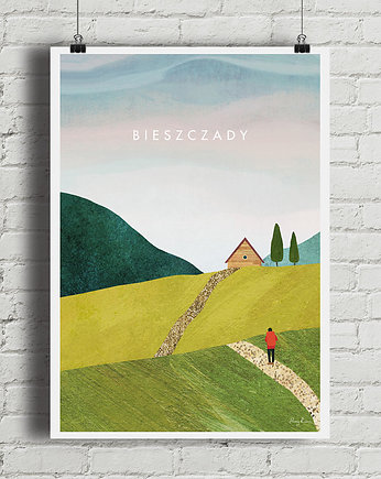 Plakat Bieszczady - na szlaku, minimalmill