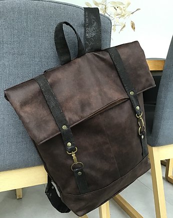 Plecak  włóczykija - brąz, czekolada, PRACOWNIA 166