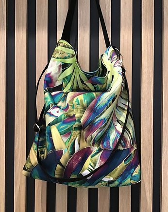 Torba hobo XL  - print monstera, PRACOWNIA 166