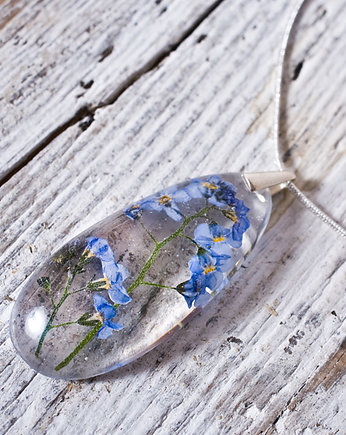 Naszyjnik z niezapominajkami w żywicy, So Jewelry