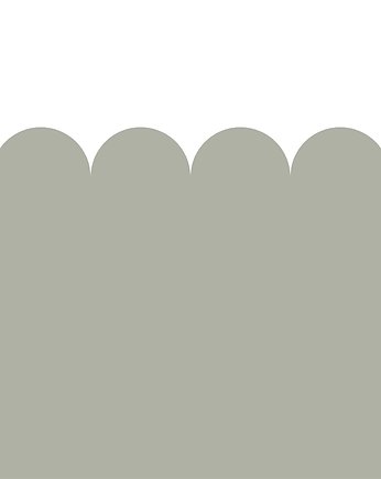 Naklejka ścienna Scallop border Pistacja 100, Bajkowe Wnetrza