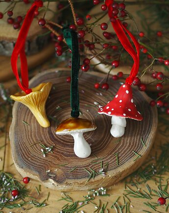Zestaw grzybków na choinkę, Velvet Craft