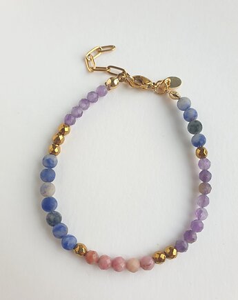 Bransoletka NEO jadeit, hematyt, ametyst, rodonit, modesign