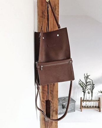 Boxy Bag L Brown - dwuczęściowa torebka, OKAZJE - Prezent na Bierzmowanie